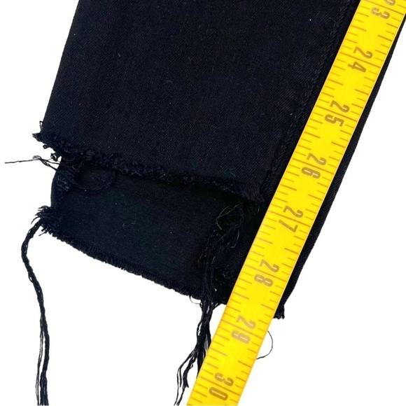 AG The Legging Ankle Super Skinny in Black Raw Edge Slit Cuffs Size 29 - Picture 11 of 12